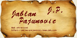 Jablan Pajunović vizit kartica
